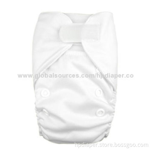 Silver White New Born Modern Cloth Nappy, Hook-and-loop Closure